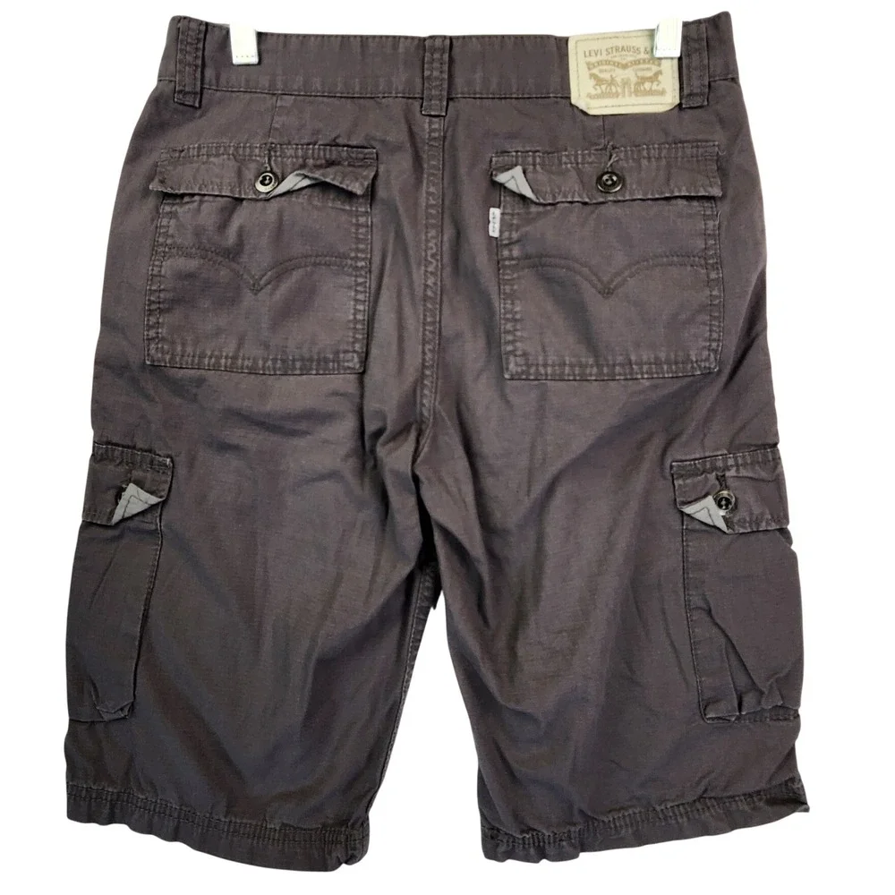 Levis 18 Reg W29 Gray Cargo Shorts Men Boys Utility Gorpcore Hiking Outdoor Work